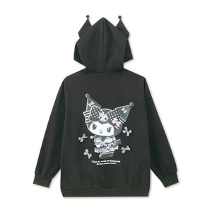 Kuromi Zip Hoodie Plaid Bows