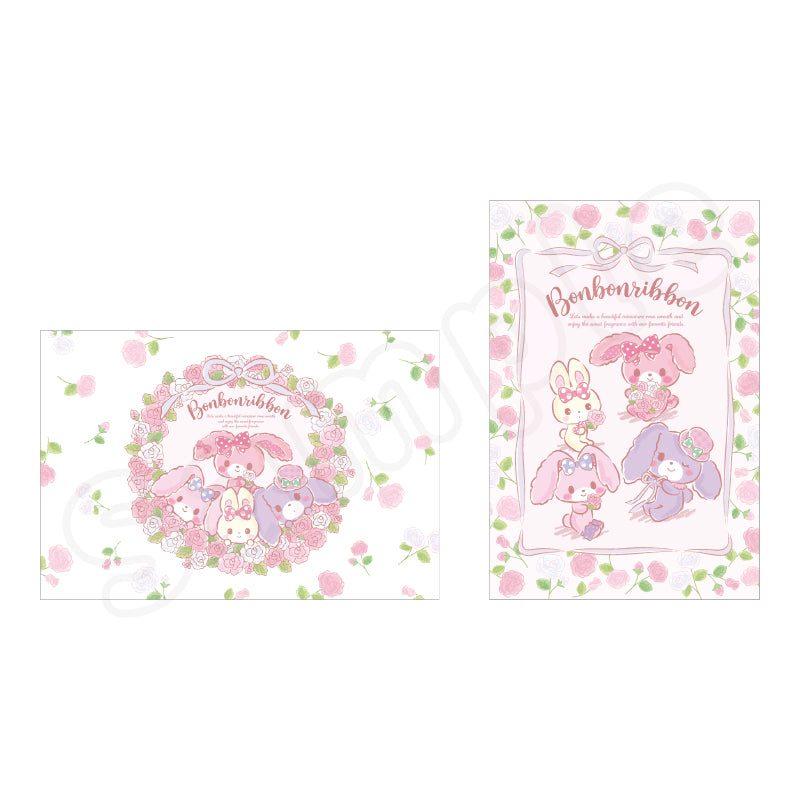 BonBonRibbon Flower Wreath Postcard Set