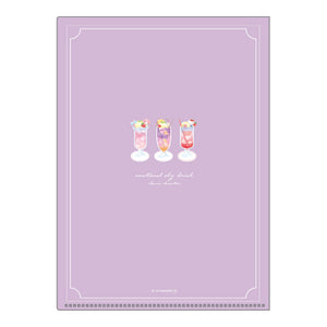 Sanrio "Sky Drink" Index Clear File - Kuromi