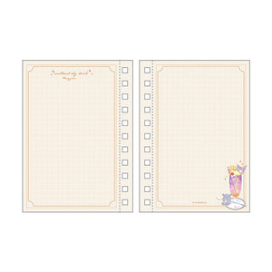 Sanrio "Sky Drink" A6 Ring Notebook - Kuromi