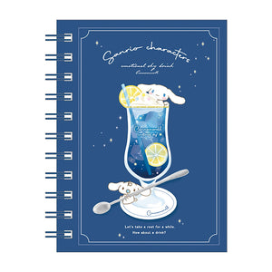 Sanrio "Sky Drink" A6 Ring Notebook - Cinnamoroll