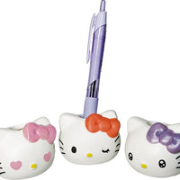 Hello Kitty 50th Anniversary Pottery Pen Stand [Pink Heart Eyes]