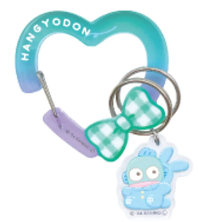 Hangyodon Heart Acrylic Carabiner w/ Charm