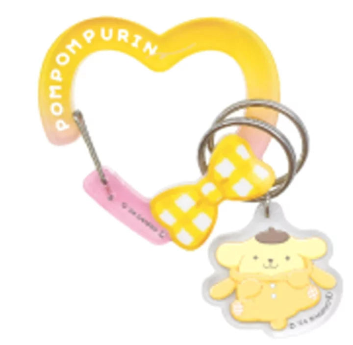 PomPomPurin Heart Acrylic Carabiner w/ Charm