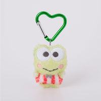 Keroppi Fuzzy Mascot Plush Carabiner