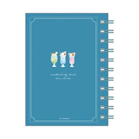 Sanrio "Sky Drink" A6 Ring Notebook - Hangyodon
