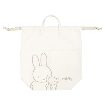 Miffy Large Drawstring Storage Bag [White]