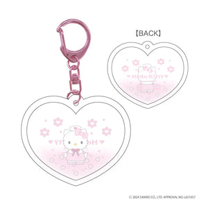 Hello Kitty 90s Heart Shaped Glitter Keychain [Pink Nurse]