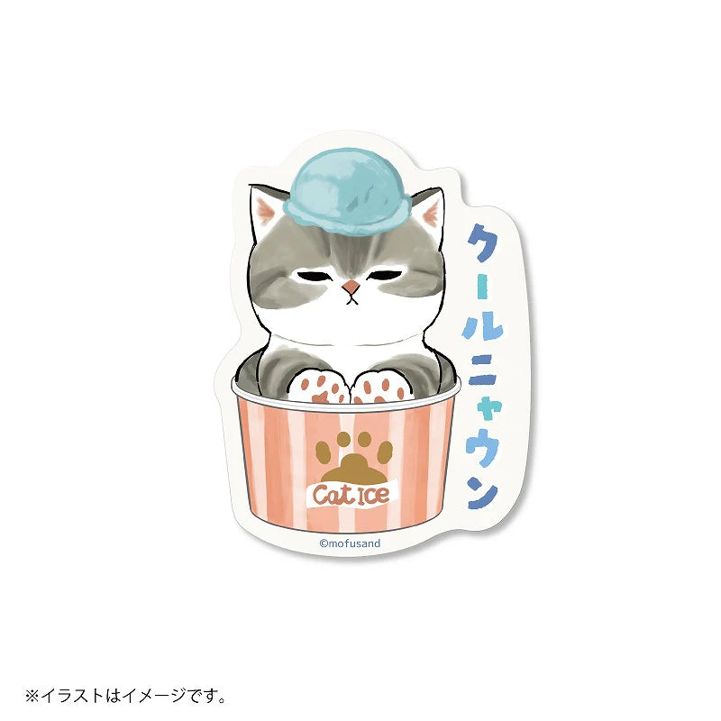 Mofusand Ice Cream Sticker [Cool Cat]