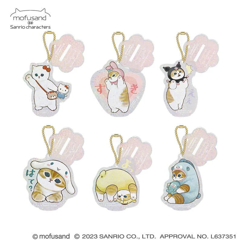 Mofusand x Sanrio Holographic Acrylic Keychain Blind Box