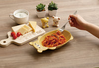 Rilakkuma "Let's All Be Full and Satisfied" Ceramic Plate [Rilakkuma]
