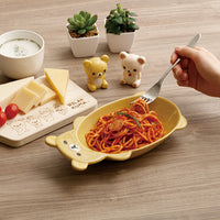 Rilakkuma "Let's All Be Full and Satisfied" Ceramic Plate [Rilakkuma]