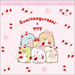 Sumikko Gurashi x Sakuma Strawberry Milk Candy Memo Pad A