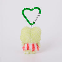 Keroppi Fuzzy Mascot Plush Carabiner
