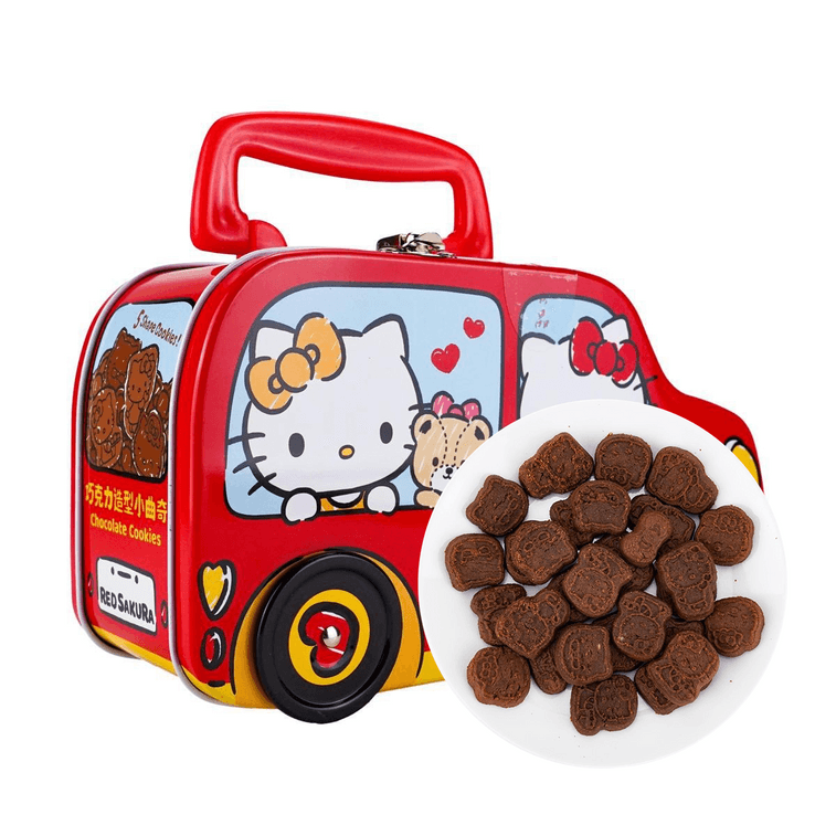 Hello Kitty Chocolate Flavor Cookie Car Tin