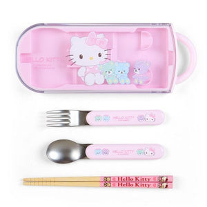 Hello Kitty Purple Bears Utensil Set