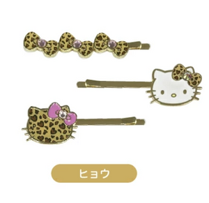 Hello Kitty "Gogo Gal" Hair Pin Set [Leopard]