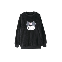 Kuromi Fluffy Sweatshirt [Wink]
