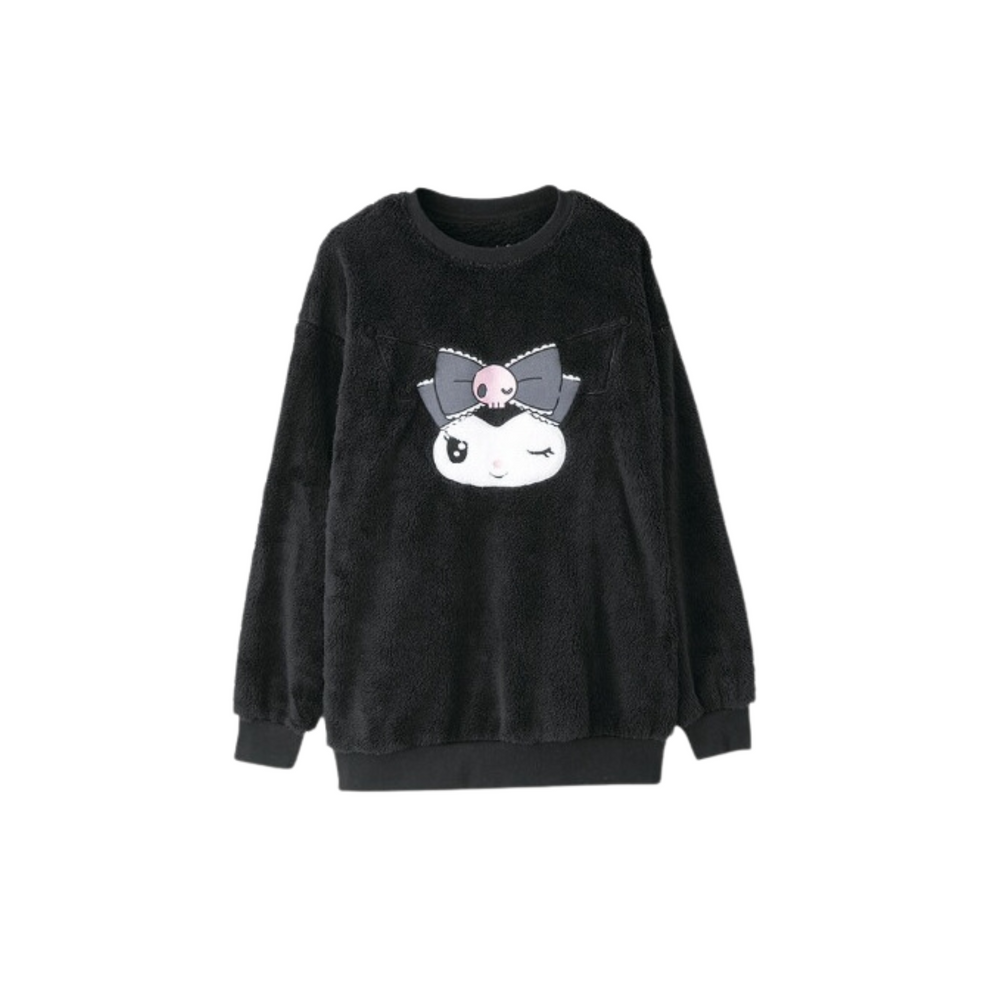 Kuromi Fluffy Sweatshirt [Wink]