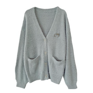 Hello Kitty Bows Cardigan [Blue Gray]