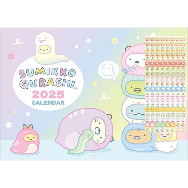 Sumikko Gurashi Horizontal A4 Wall Calendar 2025 [Snake]