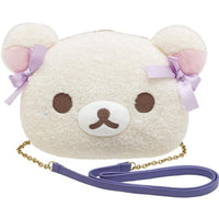 Korilakkuma "Cotton Candy Sky" Face Plush Crossbody Bag
