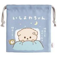 Ishiyowa-chan Drawstring Bag Laying In Bed
