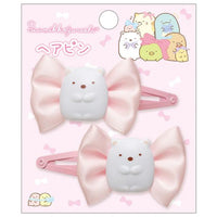 Sumikko Gurashi Shirokuma Pink Bow Hair Clips
