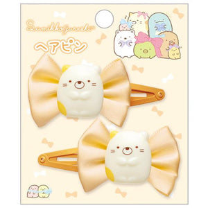 Sumikko Gurashi Neko Yellow Bow Hair Clips