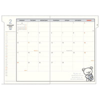 Rilakkuma Monthly Planner A5 Year 2025
