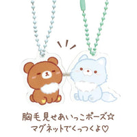 Chairoikoguma "Aokogu & Chairoikoguma's Sleepover" Acrylic Magnet Keychain