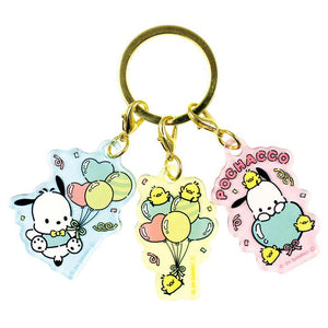 Pochacco 35th Anniversary 3 Charm Keychain [Balloons]