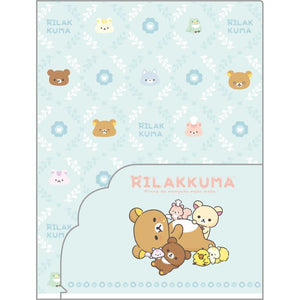 Rilakkuma "Let's All Be Full and Satisfied" Multi Folder [Blue]