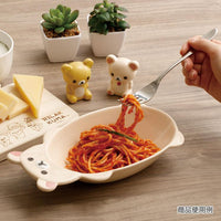 Rilakkuma "Let's All Be Full and Satisfied" Ceramic Plate [Korilakkuma]
