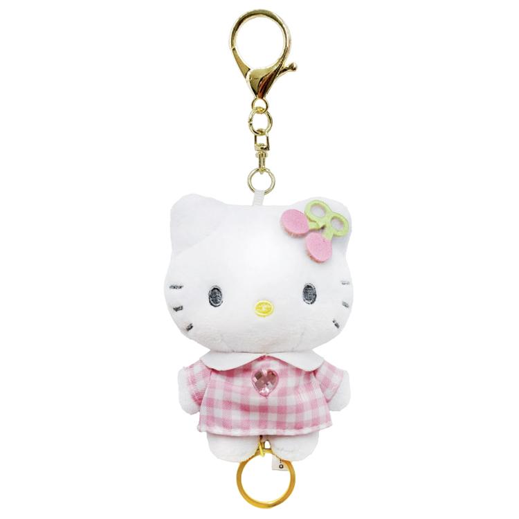 Hello Kitty 90s Reel Mascot Plush [Cherry Pink]