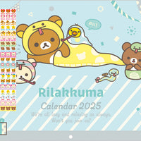 Rilakkuma Horizontal A4 Wall Calendar 2025 [Snake]