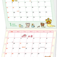 Rilakkuma Horizontal A4 Wall Calendar 2025 [Snake]