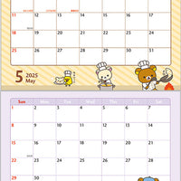 Rilakkuma Horizontal A4 Wall Calendar 2025 [Snake]