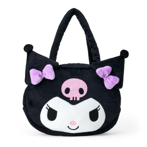 Kuromi Face Plush Tote Bag