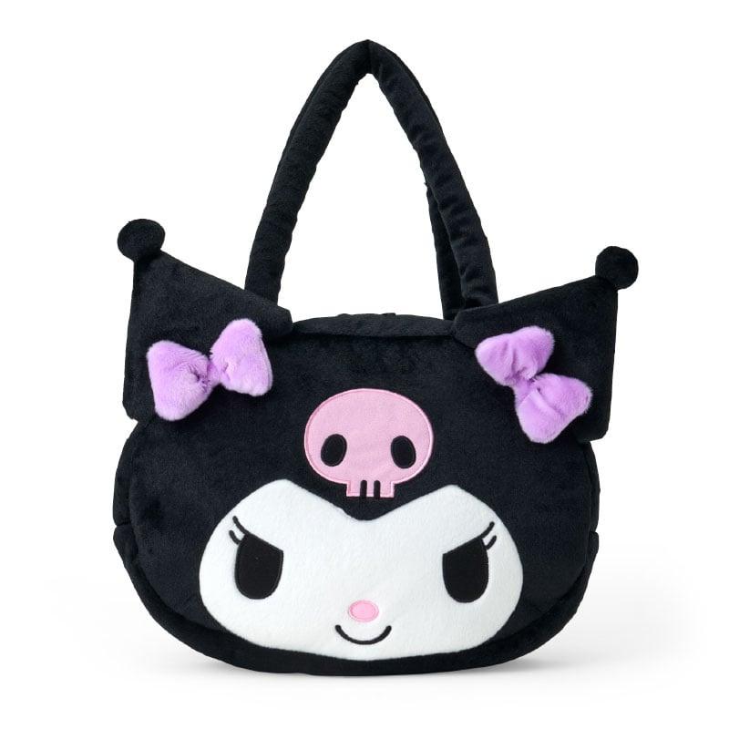 Kuromi Face Plush Tote Bag