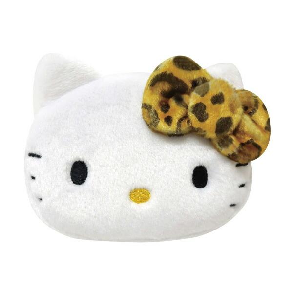 Leopard Hello Kitty Face Pouch [Brown]