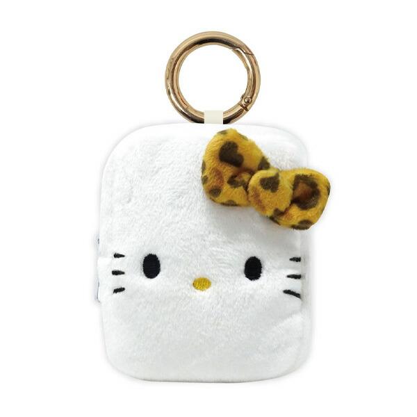 Hello Kitty Carabiner Mini Pouch [Brown Cheetah]