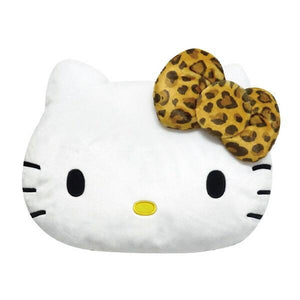 Leopard Hello Kitty Face Cushion [Brown]