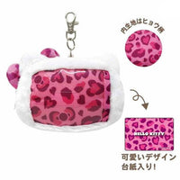 Leopard Hello Kitty Face Pass Case [Pink]
