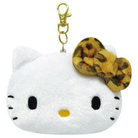 Leopard Hello Kitty Face Pass Case [Brown]
