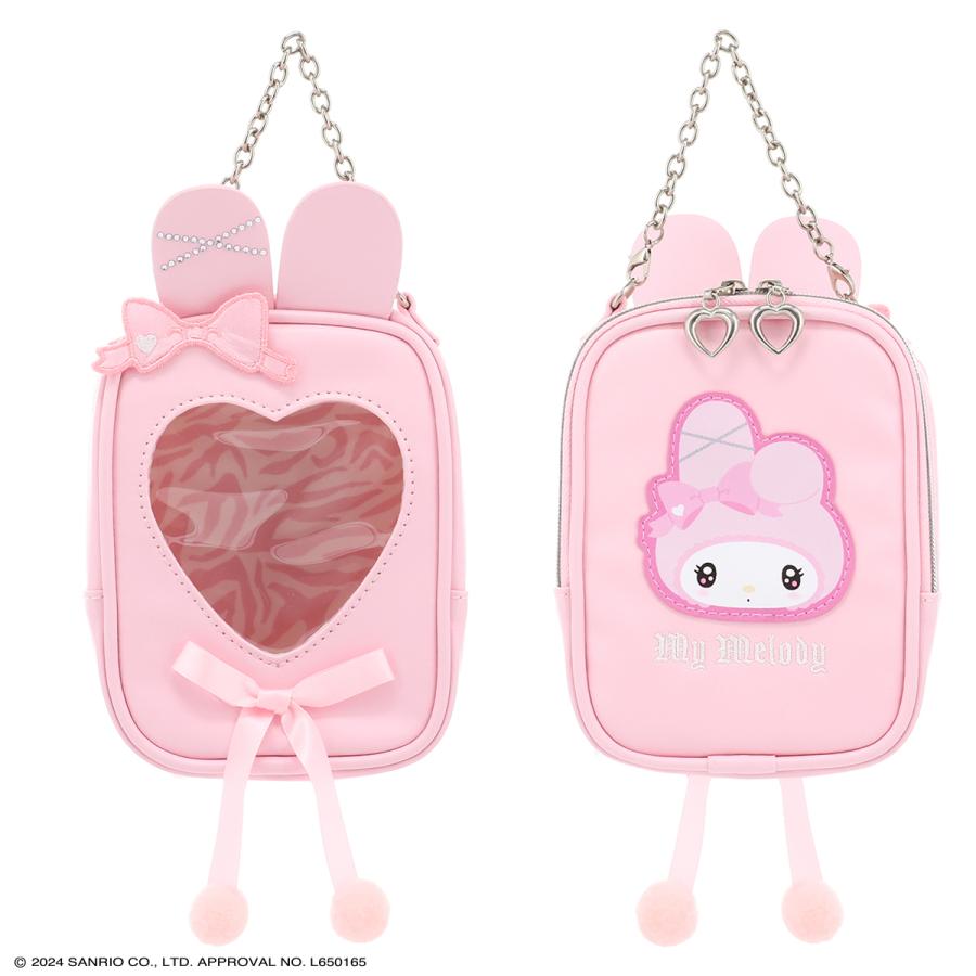 Sanrio my shops melody zippered heart pouch