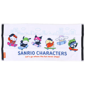 Sanrio Characters "Skateboard" Hand Towel