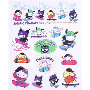 Sanrio Characters "Skateboard" Sticker Set