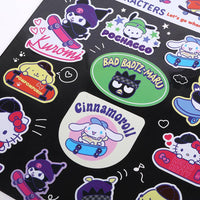 Sanrio Characters "Skateboard" Sticker Set