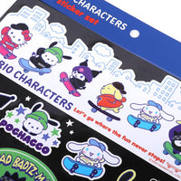 Sanrio Characters "Skateboard" Sticker Set
